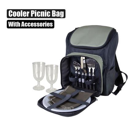 Cooler picnic bag + accessories 2 person