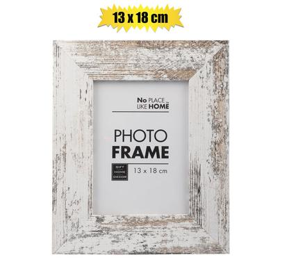 Picture-frame mdf white stressed 13x18cm
