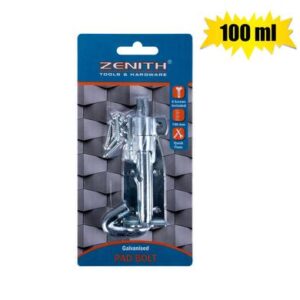 Pad-bolt galv 100mm+screws zenith