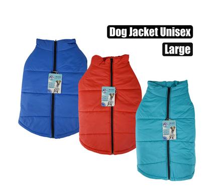 Pet dog jacket with zip unisex-large