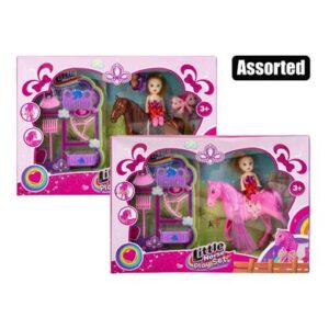 Pony and mini doll playset asstd