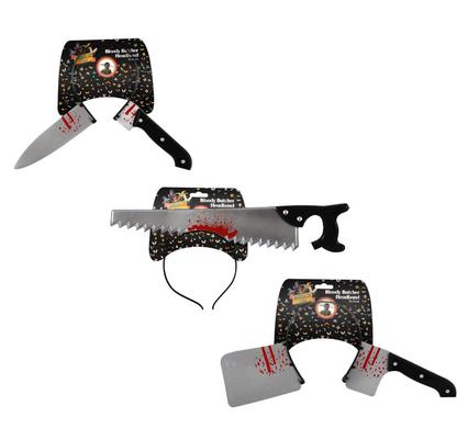 Dress up bloody butcher headband asstd