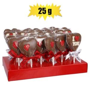 Sweet choc rp valentine lolly 25g (t)