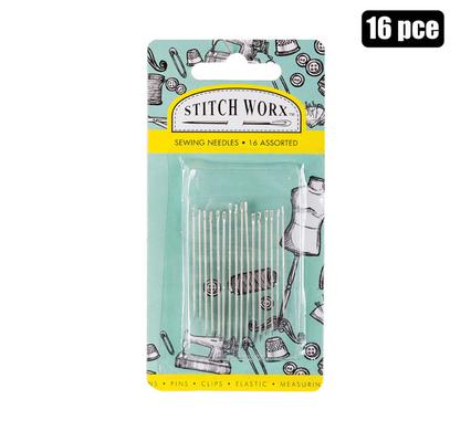 Haberdashery sewing needles 16pce asstd