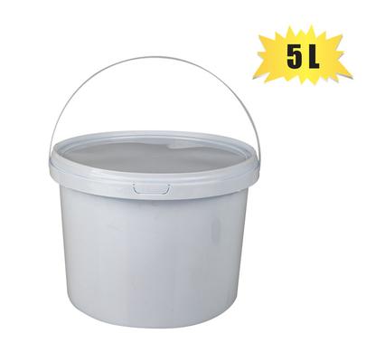Bucket pl 5l w/lid triple lock