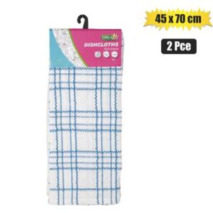 Dish cloth cotton 45x70cm 2pce 80g rev