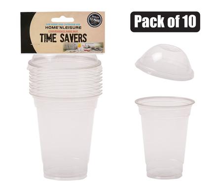 Picnic cups dome 300ml pack-10 clear