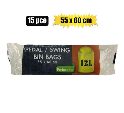 Refuse bag pedal/swing 15pc 55x60cm 12l